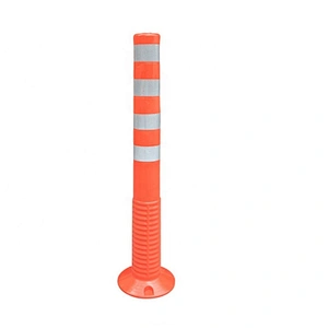 Road Safety 1000mm Flexible Bollard PU Traffic Bollard Waring Post