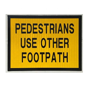 Custom Road Warning Sign  With Class 1 Reflective 600x600mm Swing Stand Sign