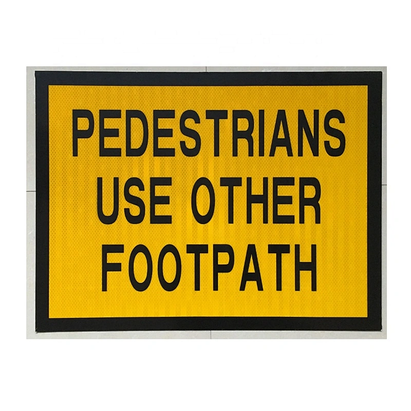 Custom Road Warning Sign  With Class 1 Reflective 600x600mm Swing Stand Sign