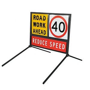 Traffic Warning Display Powder Coating  Fit For Sign 600x600mm Multi Message Frame