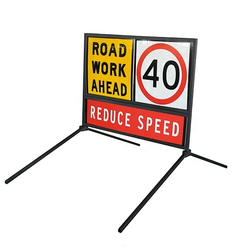 Traffic Warning Display Powder Coating  Fit For Sign 600x600mm Multi Message Frame