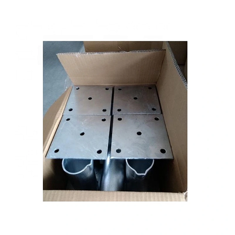 Customized Hot Dip Galvanized Sign Post Base For 60mm Post Steel Pipe Base