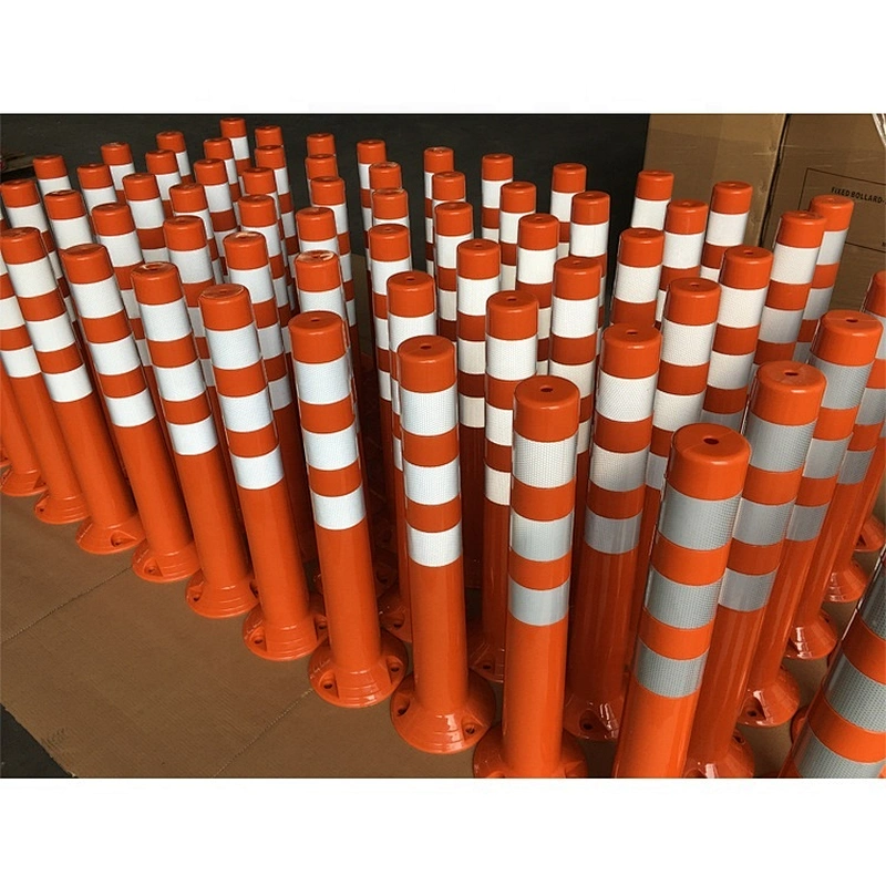 Factory Directly Road Safety Bollard 750mm Flexible Bollard PU Traffic Post