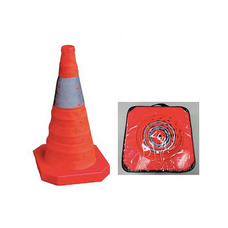 Portable Fabric+ABS 450mm With Light And Reflective Collapsible Cone