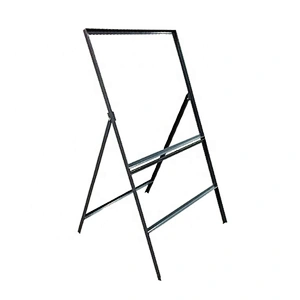 Customized Sign Frame  Fit For 750x750 and 750x360mm Sign Black Powder Coating Angle Iron Sign Stand Poster Frame