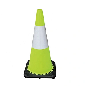Saferty Cone With High Intense Grade Reflective And Black Base 700mm Yellow Traffic Cone