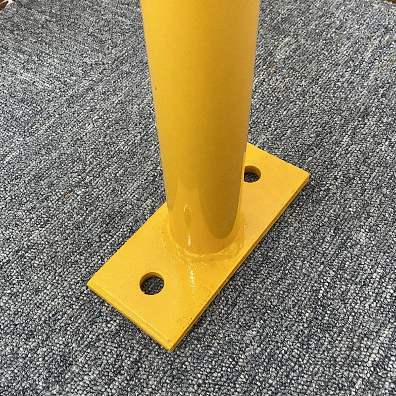 Hot Sales Yellow Surface Mounted Crash Protection Fixed Steel Bollard for traffic safety