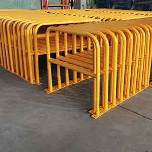 Hot Sales Yellow Surface Mounted Crash Protection Fixed Steel Bollard for traffic safety