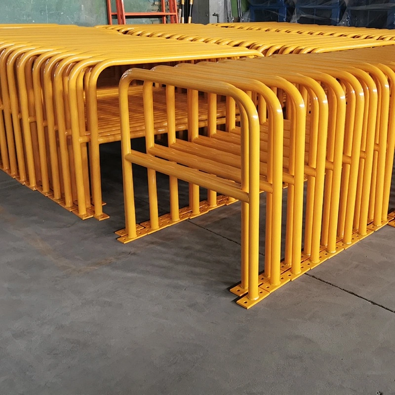 Hot Sales Yellow Surface Mounted Crash Protection Fixed Steel Bollard for traffic safety
