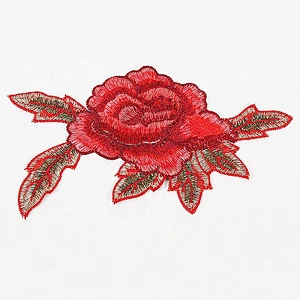 Fashion Custom Design Applique Embroidery Flower Patches For Clothes