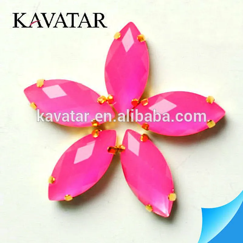 Fluorescence neon color navette rhinestone