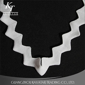 Wholesale polyester decorative wave lace trim for garment accessories