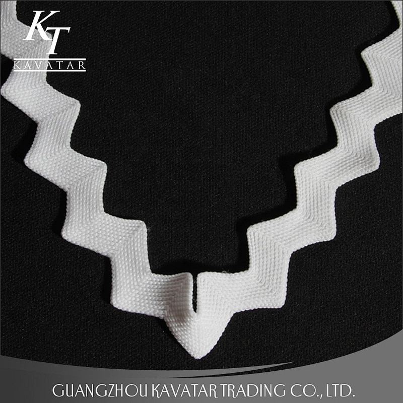 Wholesale polyester decorative wave lace trim for garment accessories