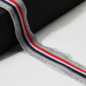 Fashionable Rib Trim Lace with Tassels for Garments and Decoration