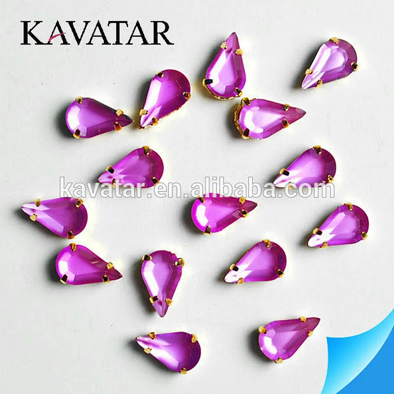 Fashion teardrop crystal rhinestone for sew on clothes