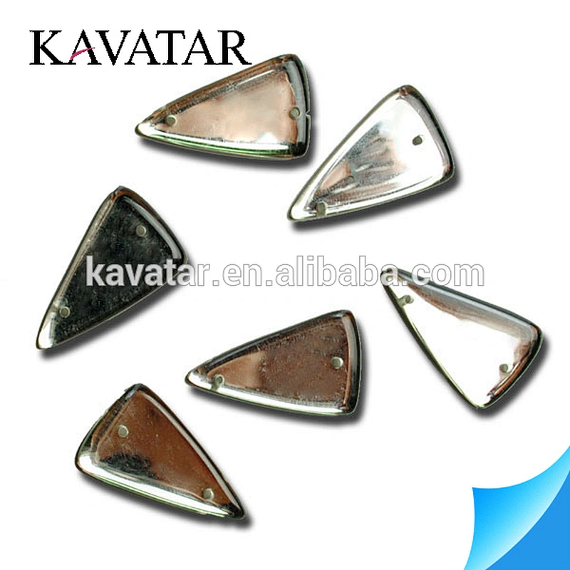 2016 Charming crystal rhinestone, triangle Flat Back Sew On Rhinestone With Holes