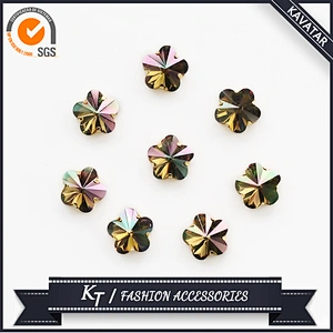 Round Shape Crystal Fancy Stones With Claw Metal Setting Rhinestone For Pendant
