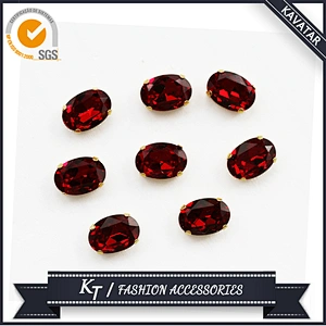 Opal pink oval shape sew on fancy glass rhinestones for jewelry