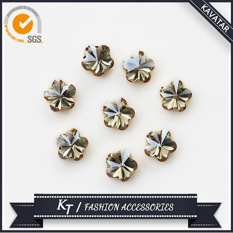 Round Shape Crystal Fancy Stones With Claw Metal Setting Rhinestone For Pendant