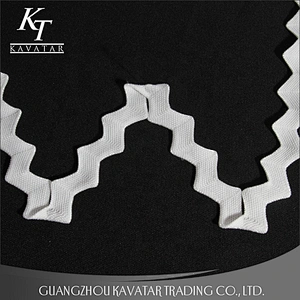 Wholesale polyester decorative wave lace trim for garment accessories