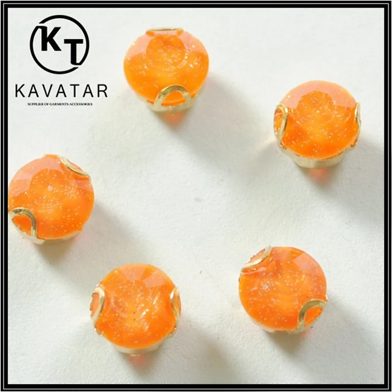 orange resin hotfix rhinestone