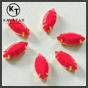 Sew on marquise resin rhinestone for drop earrings