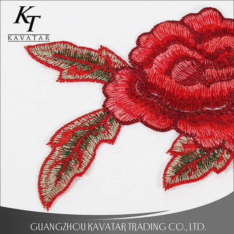 Fashion Custom Design Applique Embroidery Flower Patches For Clothes