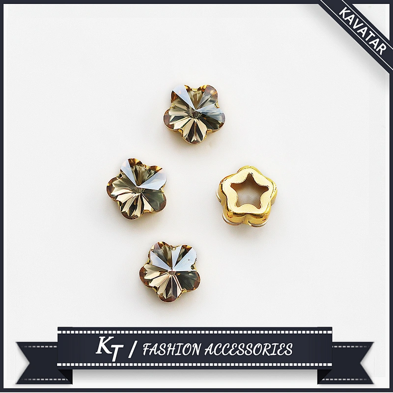 Round Shape Crystal Fancy Stones With Claw Metal Setting Rhinestone For Pendant