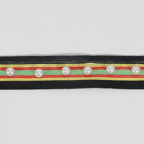 Women clothing decoration pearl beaded ribbon trim wholesale