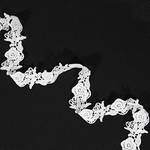 High Quality Rose Pattern Batternburg Lace Trim for Garments