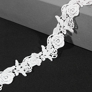 High Quality Rose Pattern Batternburg Lace Trim for Garments