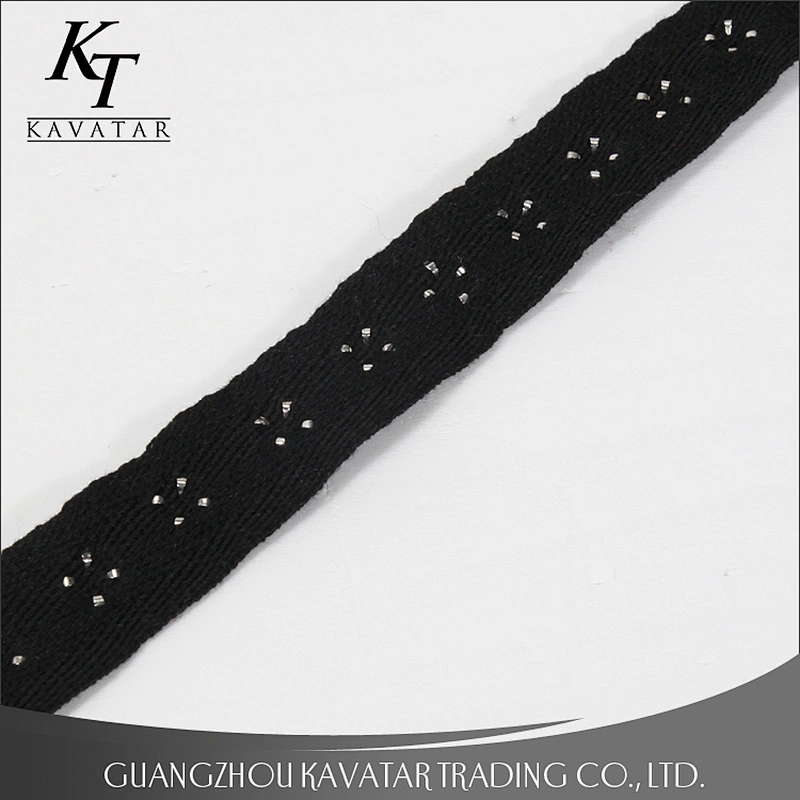 Beautiful design nylon beaded tape trim for clothes