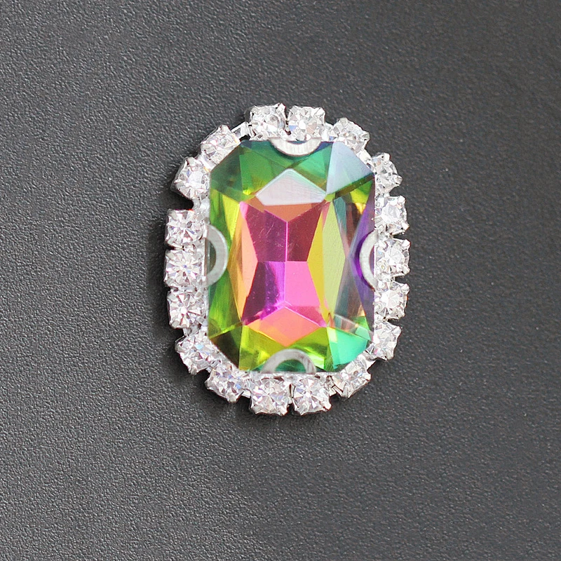 Hot top flat back glass stones button garment accessories sew on dress