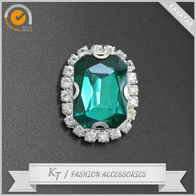 Hot top flat back glass stones button garment accessories sew on dress