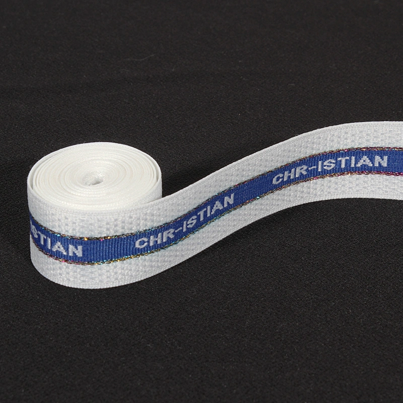 Wholesale Custom Strip Printed Letter Pattern Rib Ribbon Lace Trim for Garments