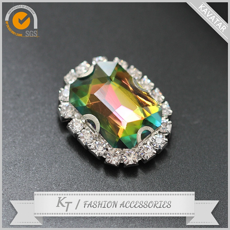 Hot top flat back glass stones button garment accessories sew on dress