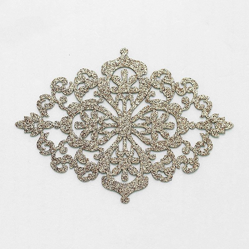 hot sell iron on Dokoh/glitter patch for Malaysia