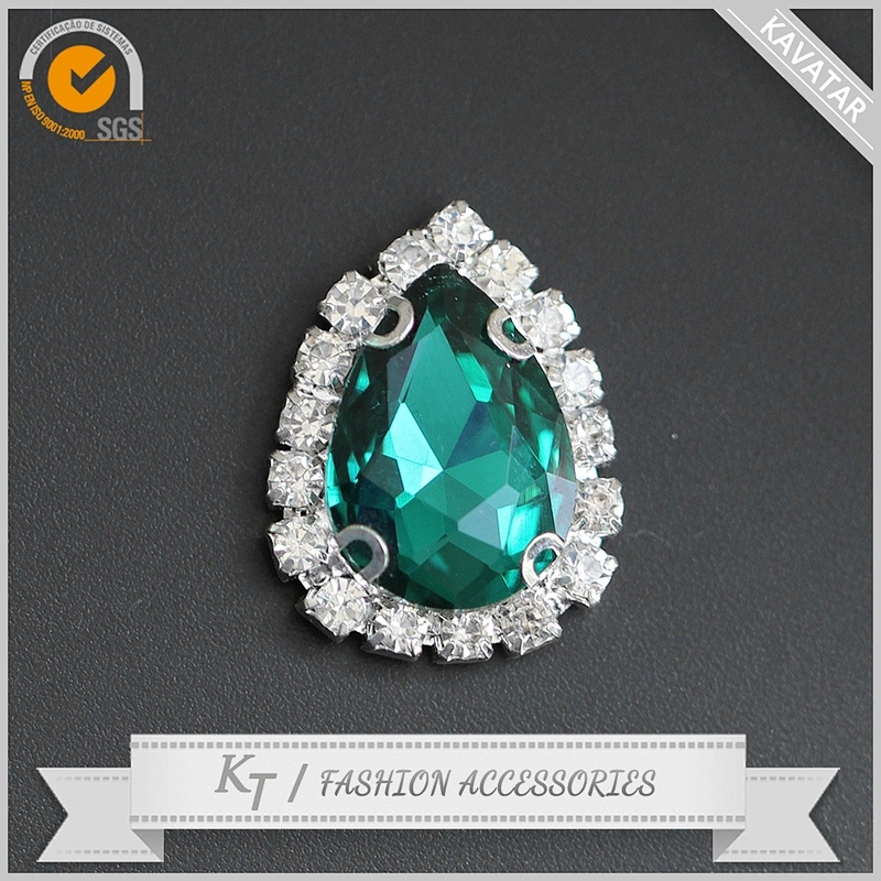 Fashion garment accessory decorative glass crystal button