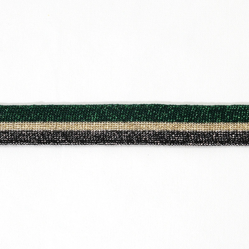 Vogue Shimmering 3 Strips Rib Trim Ribbon for Garment