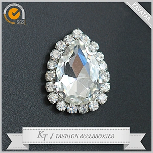 waterdrop wholesale flatback rhinestone embellishment crystal glass rhinestone button
