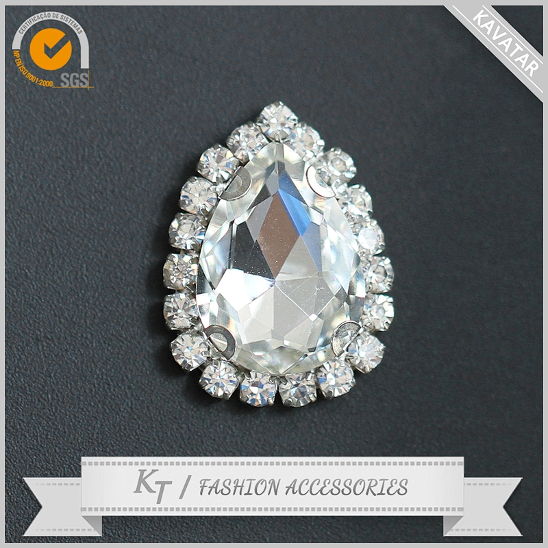 waterdrop wholesale flatback rhinestone embellishment crystal glass rhinestone button