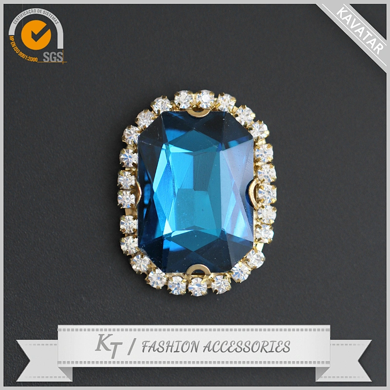 Wholesales flat back glass stones sew on rhinestone button for dress