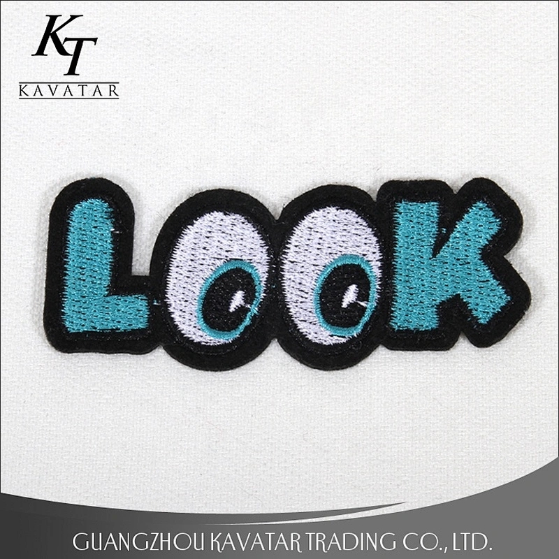 Kavatar Heart Eye Shape Custom Mini Patches Chenille For Garment
