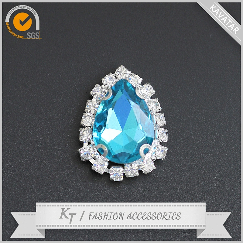 waterdrop wholesale flatback rhinestone embellishment crystal glass rhinestone button