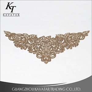 Laser technique leather material hot fix shimmering applique for fabric embellishment