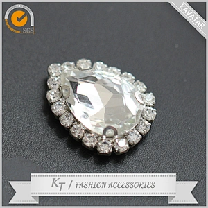 waterdrop wholesale flatback rhinestone embellishment crystal glass rhinestone button