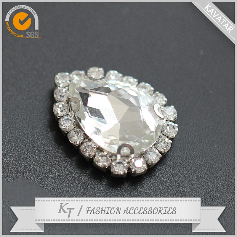 waterdrop wholesale flatback rhinestone embellishment crystal glass rhinestone button