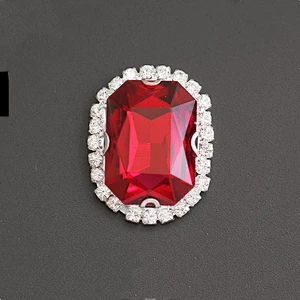 Wholesales flat back glass stones sew on rhinestone button for dress