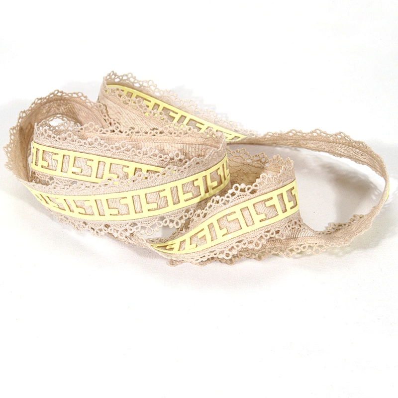 Wholesale Stock Glue Pattern Printed Cotton Grosgrain Lace Trim for Clothes, Caps or Waist Belts
