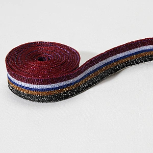 Trendy Black Six Strips Knit Rib Trim Ribbon for Garments